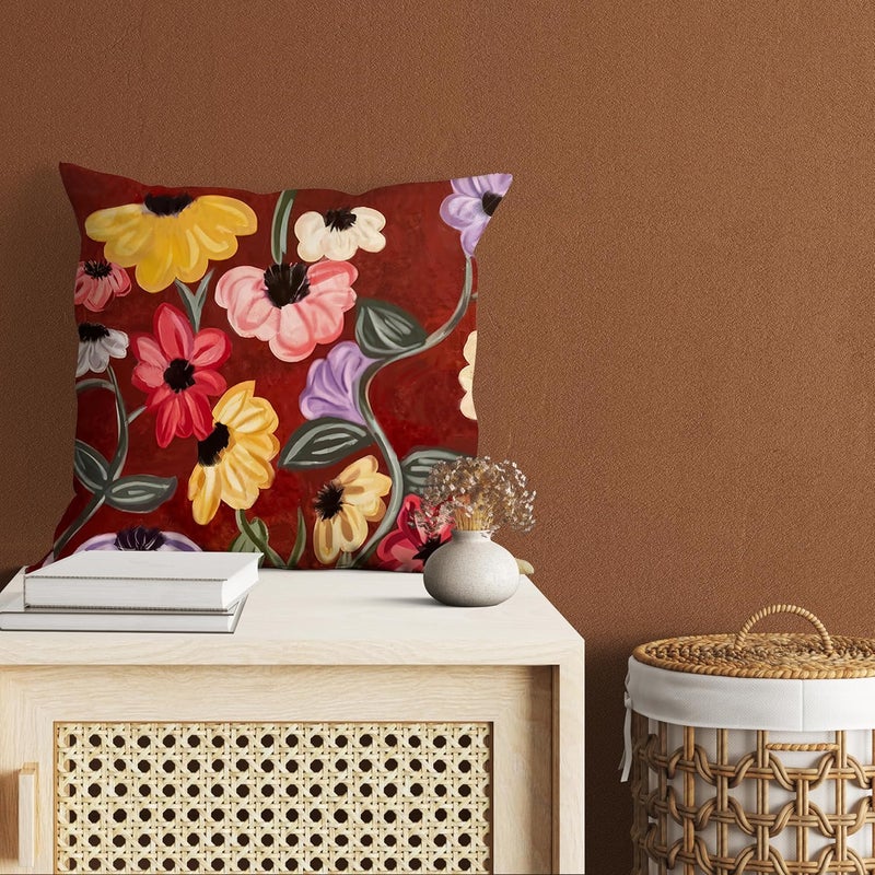 Bzelkry Flower Pillow Cover, Surprise Song Piano Floral Inspired Soft Short Plush Throw Pillow Covers, Fans Merch Birthday Gifts 18x18 Inches - Image 3